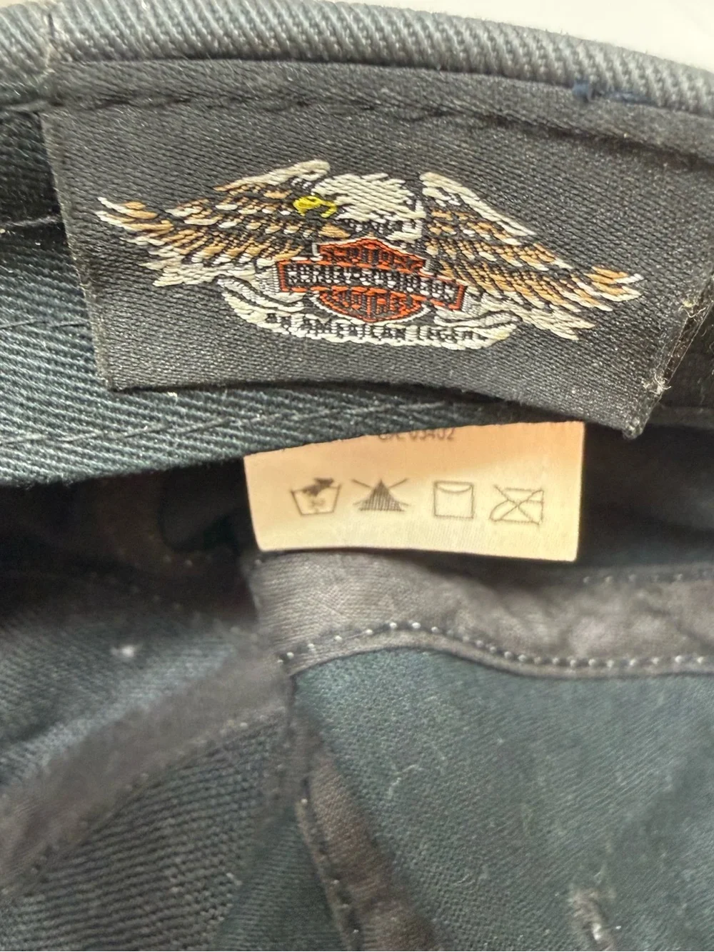 Harley-Davidson Black and Orange HD Embroidered Baseball Cap